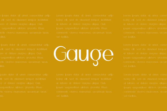 Gauge Font for Modern Editorial Design
