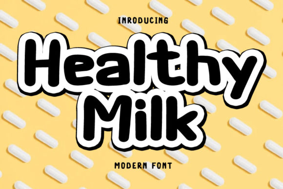 Healthy Milk Font for Editorial Design