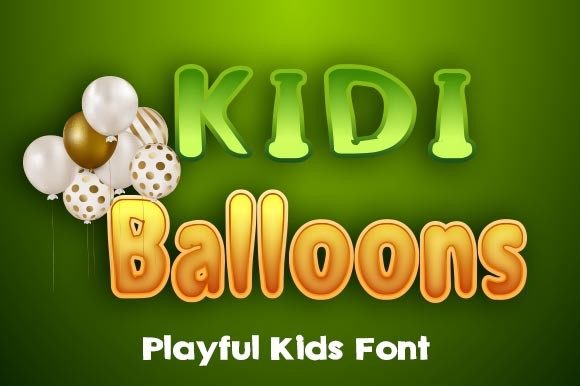 Kidi Balloons: A Playful Display Font for Creative Branding