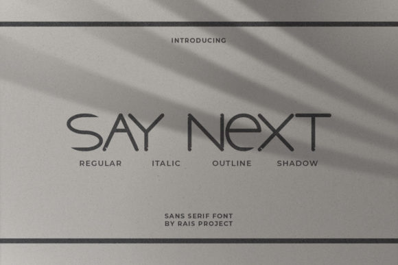 Say Next: A Modern Display Font for Web Design