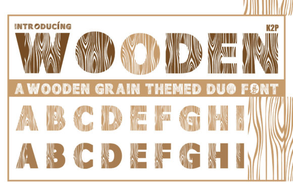 Wooden Duo: A Bold Display Font for Digital Creativity